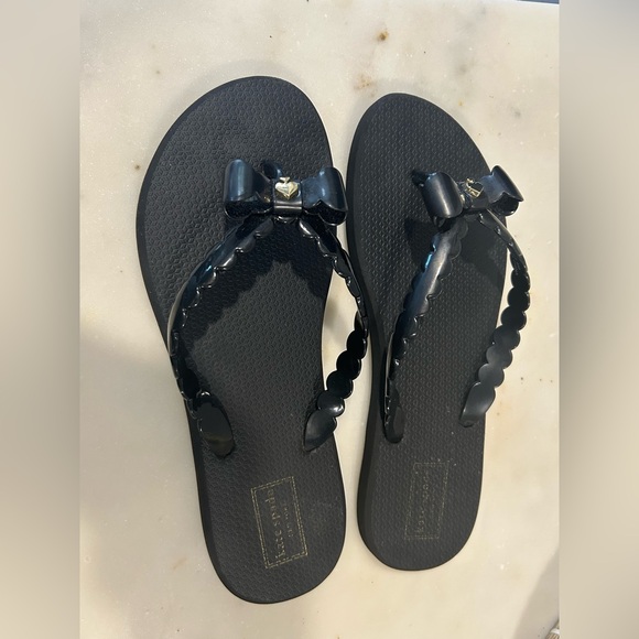 Kate Spade Black Bow Sandals - Picture 1 of 3